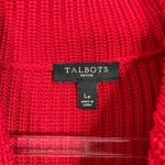 Talbots  | Red Cotton Blend Cowl Neck Sweater Long Sleeve Scoop Hem Large Petite Photo 2