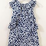 Anthropologie RicRac Ruffle Navy/White Sleeveless Top Photo 4