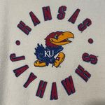Pressbox Vintage University of Kansas Jayhawks White Terry Crewneck Sweater  Photo 1
