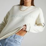 Rolla's  X SOFIA RICHIE - EDITORIAL SLOUCH SWEATER IN SALT Photo 0