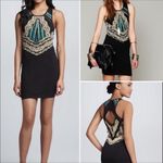 Free People Out Of Africa Deadstock Dress Geometric Aztec Mini Cut Out Back M Photo 1