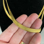 Napier 28” Gold Tone Herringbone Necklace Chunky Classic Gold Photo 1
