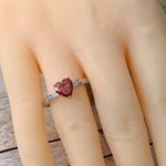 Heart Shaped Ring Red Photo 5