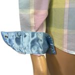 Aura Western Cowgirl Pearl Snap Up Long Sleeve Pastel Plaid Pocket Shirt Small Photo 8