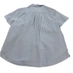LL Bean Vacationland Seersucker Blue WhiteStriped Popover Shirt LARGE PETITE Size undefined Photo 5