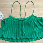 Good American Plisse Bungee Strap Crop Top in Summer Green - Size 5/6 2X/3X NWT Photo 9