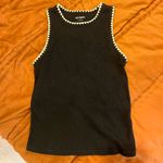 Old Navy Black Tank with Cream Trim Photo 3