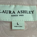 Laura Ashley  Soft pink Textured two piece Pajama Set L butterfly heart embossed Photo 1