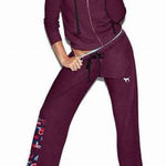 PINK - Victoria's Secret Victoria’s Secret Pink Long Sleeve Full Zip Hoodie‎ Sweatshirt Medium Photo 0