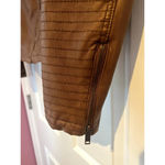 Universal Threads Universal Thread Brown Faux‎ Leather Jacket Women’s Size Medium Photo 5