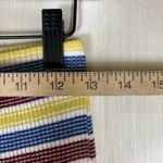 ZARA  Pants Womens Sz S Knit Striped Colorful Pull On Yellow Red Blue Ribbed Photo 6