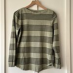 Jeanne pierre  100% Cotton Green Striped Sweater Photo 8