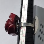 Leather Bracelet Druzy Earrings and Rose Ring Set Purple Photo 5