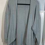 Barefoot Dreams  Malibu Collection Gray Blue‎ Circle Cardigan size medium Photo 0
