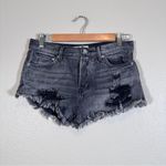 We The Free Black Distressed Denim Cut Off Jean Shorts Womens 25 Festival Micro Photo 7