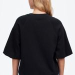 Madewell | NWT | Puff-Sleeve Sweatshirt Tee in Jet Black | Sz M Photo 1