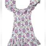 Mable Floral Smocked Ruffle Mini Dress Size M Photo 1