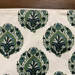 Pottery Barn  Pouch Bag‎ White Green Floral Print Photo 1
