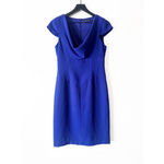 Black Halo Cowl Neck Gretchen Cruise Dress Cobalt Blue Women's Size 8 Photo 1