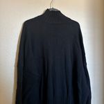 Eskandar Merino Wool Oversized Sweater Knit Midi Dress Sz XL Black High Neck Photo 4