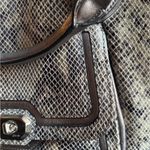 Coach RARE🔥AUTHENTIC  1961 leather Snakeskin/metallic leather zip top shoulder Photo 12