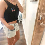 Pretty Rebel  Large LA USA Flag front tie tank Photo 1