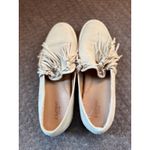 Crown Vintage Fern Women's Beige Leather Tassel Loafer Slip Photo 2