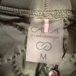 Calia Medium Crop Sweatshirt Quilted Pullover Funnel Neck 3/4 Sleeves Pocket Green Photo 5