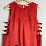 Tularosa Abbot Suede Mini Shift Dress Women's Small Clay Boho Festival Revolve Photo 8