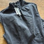 Pretty Little Thing Tall Washed Grey High Neck Sleeveless Denim Midaxi Dress Photo 5