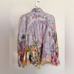 Zimmermann NWOT  Concert Tie Neck Concert Lilac Collage Blouse Size XS/ AU 0 RARE Photo 9