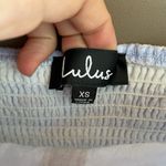 Lulus Cotton Off the Shoulder Striped Midi Dress Photo 7