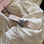 Oh Polly  Dress Haddie Broderie Anglaise Halterneck Mini Dress in White Photo 6