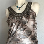 Distressed Tie Dye Dress Brown Photo 0