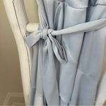 Rumor Light Blue Belted Flared Ruffle Bottom Mini Dress SZ Small Photo 7