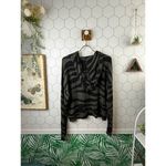 Anthropologie  Kasia Knit Hooded Zebra Print Sweater - Size - Medium Photo 3