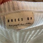 Dress Up Cable Knit Crewneck Cream Beige Pullover Sweater Womens Large Comfy Photo 3