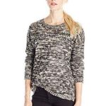 Jack by BB Dakota black white and gold Marion Drop Needle Sweater Photo 0