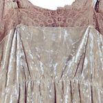 Madison & Berkeley  Womens Pearl Crushed Velvet‎ Lace Pocket Slip Dress Large Photo 9