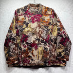 Quilted Reversible Jacket Brown or Floral Lightweight Cotton CJ Banks Size 2X Photo 1