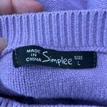 Simplee Apparel Simplee Sweater Knit‎ Pullover Womens Size Large Purple Photo 6