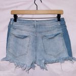Altar'd State Two Toned Denim High Waisted Frayed Hem Cut Off Shorts size 28 Photo 4