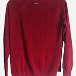 Michael Kors  Metallic Red Sweater Shimmer Size Small Holiday Office Sparkle Photo 1