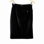Weekend Max Mara Black Corduroy Pencil Skirt US 4 Stretch Back Slit Quiet Luxury Photo 1