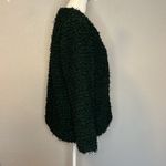 ZARA  Teddy Open Front Green Fuzzy Jacket Size Medium Photo 3