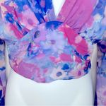 ZARA  Floral Draped Top Size L NWT Photo 5