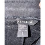 Athleta Black Velour Sweatpants with Fleece lining and Drawstring Waist Photo 4