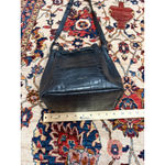 DeMellier London Black Croc Embossed Leather Bucket Bag Crossbody READ Photo 2