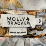 Molly Bracken  Women’s Size S Fall Leaf Printed High Neck Long Sleeve Top Blouse Photo 3