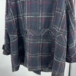 Valerie Stevens  Dark Plaid Pea Coat wool blend 3X plus size winter preppy fall Photo 3